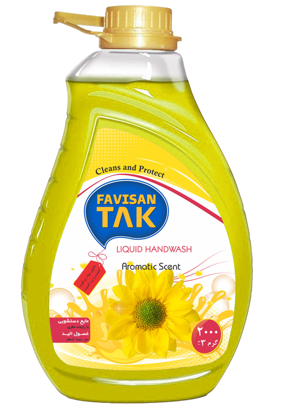مایع دستشویی صدفی زرد 2 کیلوگرم تک فاویسان